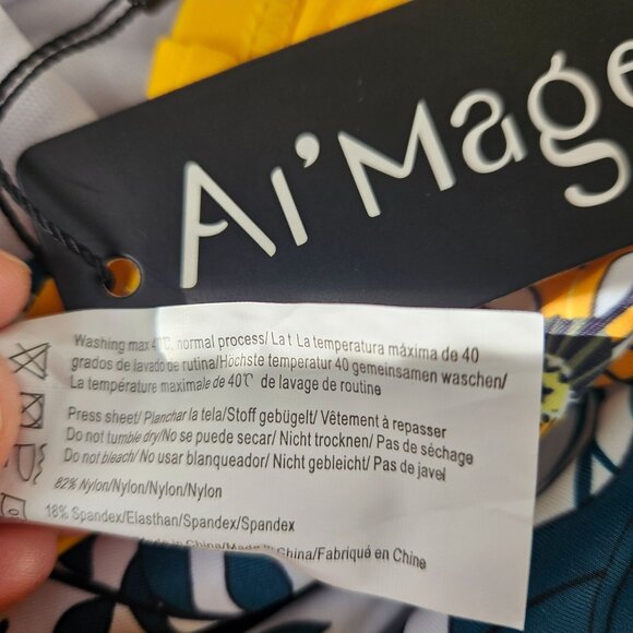 Womens 2XL Floral Print Backless Swimdress Tummy Control Beach Pool Sexy - Picture 11 of 11